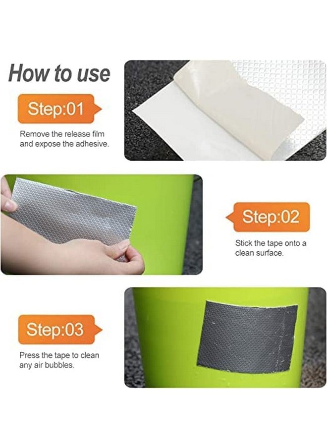 Arawaza Arawaza Duct Tape, Super Waterproof Tape, Strong flex heavy duty water tape for leakage, Aluminium foil Silver water seal adhesive tape for water leakage solution Pipe Repair- 5 meters x 5cm  - Image 3