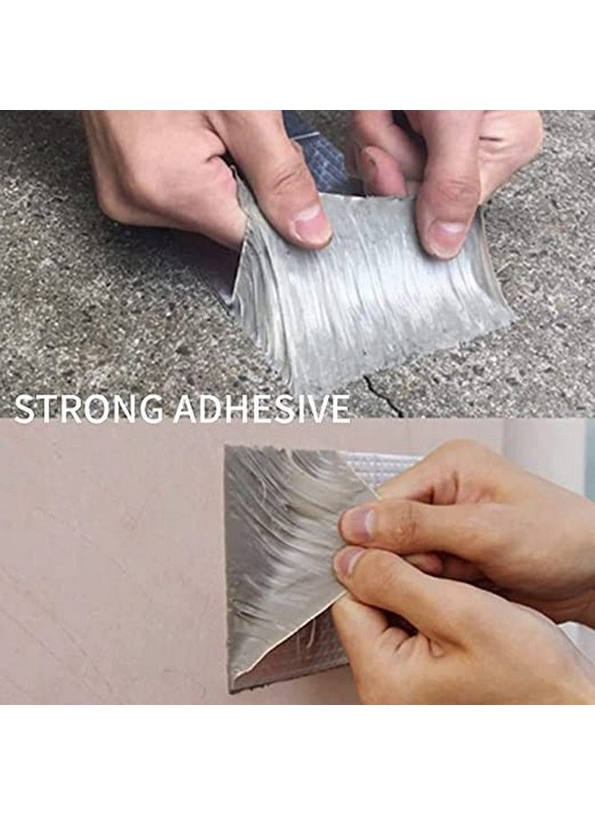 Arawaza Arawaza Duct Tape, Super Waterproof Tape, Strong flex heavy duty water tape for leakage, Aluminium foil Silver water seal adhesive tape for water leakage solution Pipe Repair- 5 meters x 5cm  - Image 5