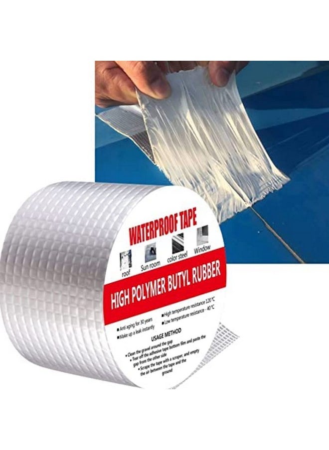 Arawaza Arawaza Duct Tape, Super Waterproof Tape, Strong flex heavy duty water tape for leakage, Aluminium foil Silver water seal adhesive tape for water leakage solution Pipe Repair- 5 meters x 5cm  - Image 1