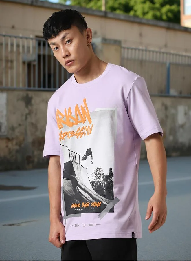 Hubberholme Men Printed Graphic Relaxed Fit T-shirt