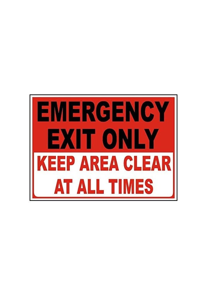 Home & Comforts Emergency Exit Only Vinyl Stickers - 3 Pack - Image 1