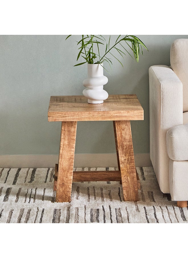 Home Box Home Box Kinston Solid Wood End Table Brown 50 x 50 x 50 cm  - Image 2