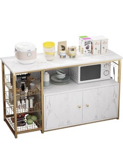 Sharpdo Kitchen Multi-Functional Multi-Layer Storage Cabinet Cabinet with 2 Doors and 3-Layer Metal Shelves 100*30*80CM  - Image 1