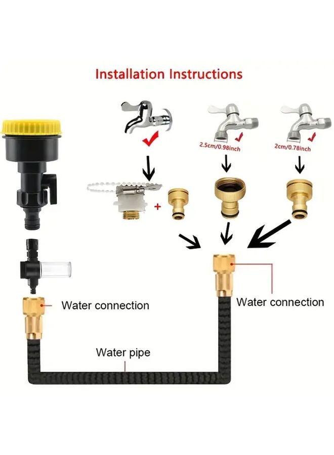 High Pressure Water Gun Shower Head Faucet Connector Teapot Car Washer Gardening Tool - Image 3