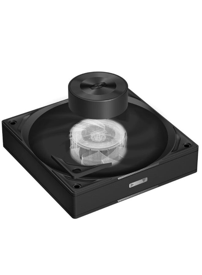 Pccooler F5r120bk Case Fan, Fdb Bearing, Metal Cd Texture, Three-speed Pwm, Triangular Geometric Texture, Cooling Fan - Image 2