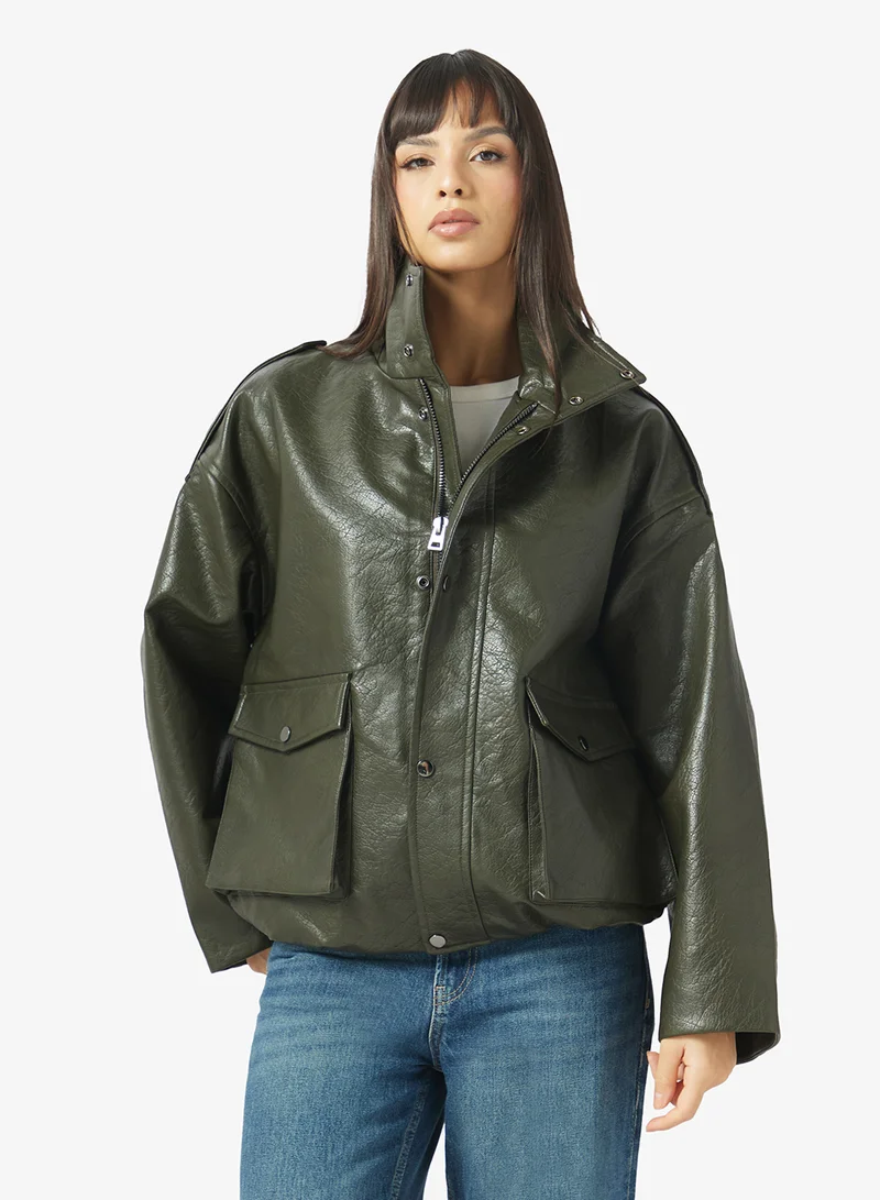 Topshop Bomber Coat Outerwear