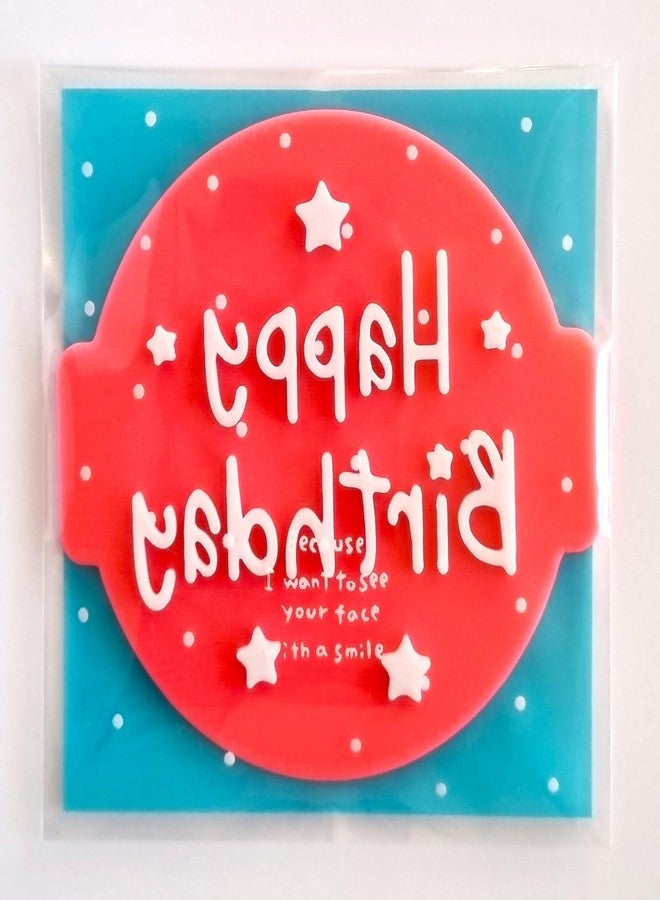 1066 Factory Happy Birthday Embosser Stamp for Icing Fondant Frosting Sugar Paste Cupcake Cake Cookie Baking Decoration (Pattern 2) - Image 2