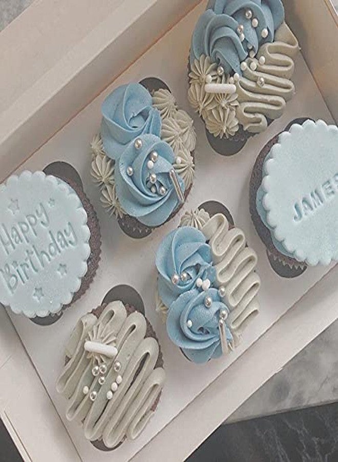 1066 Factory Happy Birthday Embosser Stamp for Icing Fondant Frosting Sugar Paste Cupcake Cake Cookie Baking Decoration (Pattern 2) - Image 3