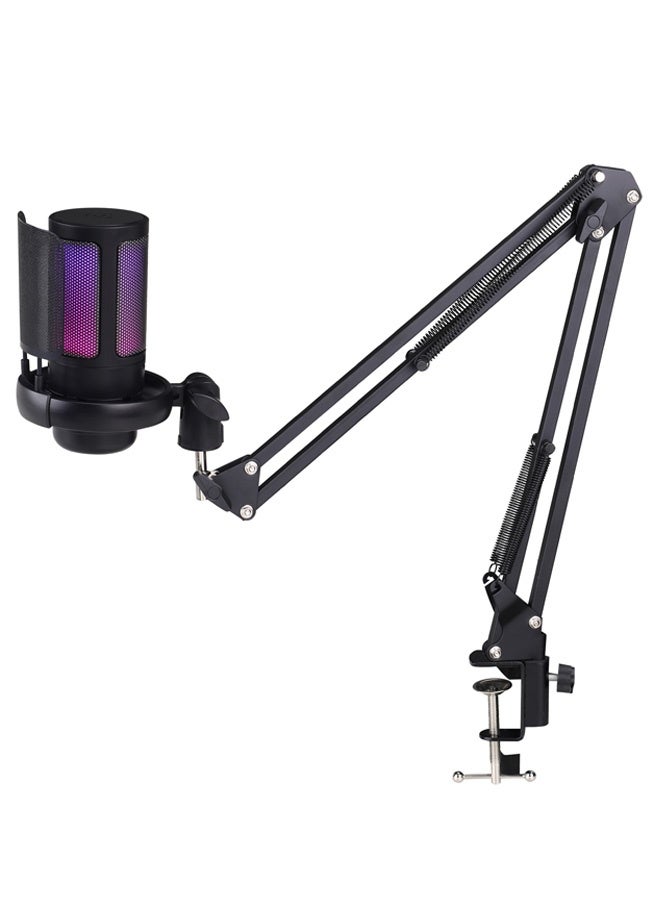 OKASA USB capacitive microphone with RGB colorful computer and mobile phone plug-and-play game, competition, live streaming, recording and talking microphone case - Image 1