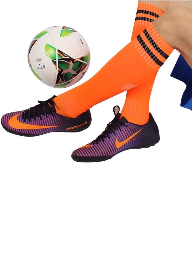 NIBEMINENT Pair Of Sports Training Socks Orange/Black - Image 3