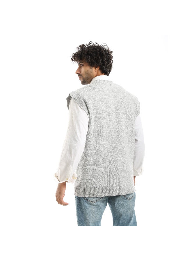 سيزار فيست صوف رجالي برقبة علي شكل سبعة وبدون أكمام - Image 3