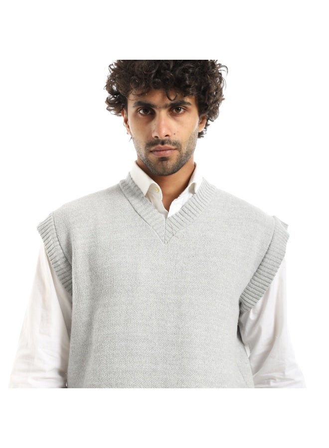 سيزار فيست صوف رجالي برقبة علي شكل سبعة وبدون أكمام - Image 5