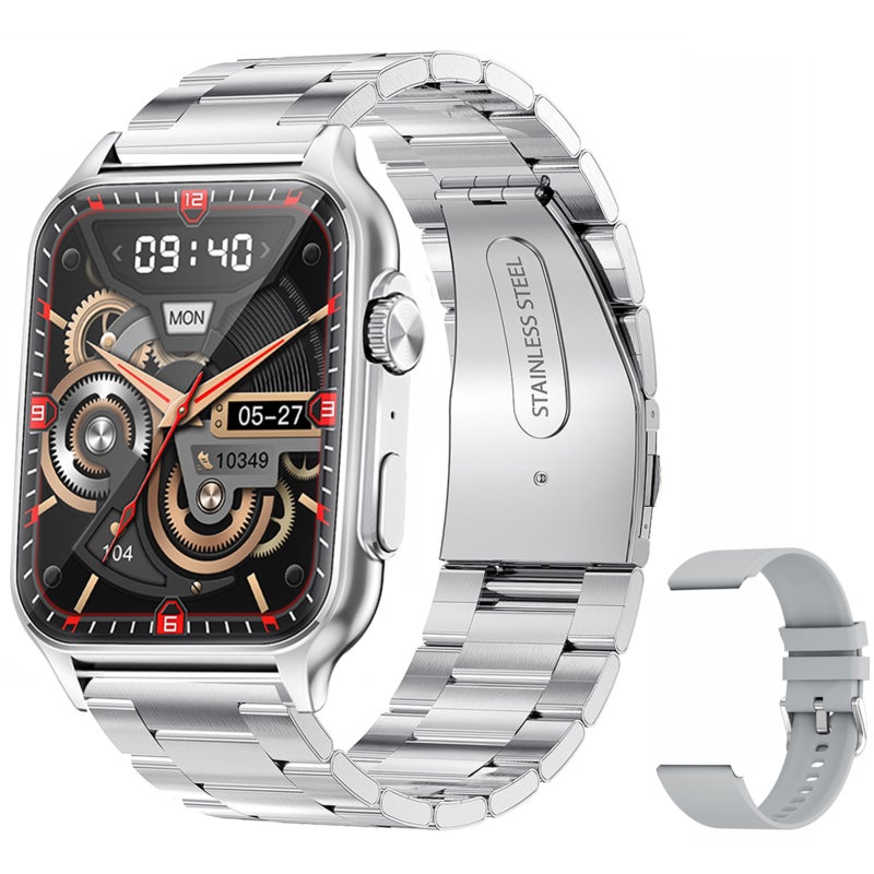 Smart Watch 1.96inch Full-screen Touch Health Monitoring Watch IP67 Waterproof BT Call Long Battery Life Multi-sport Modes Slim Body Men Women Health Monitor Watch - Image 1