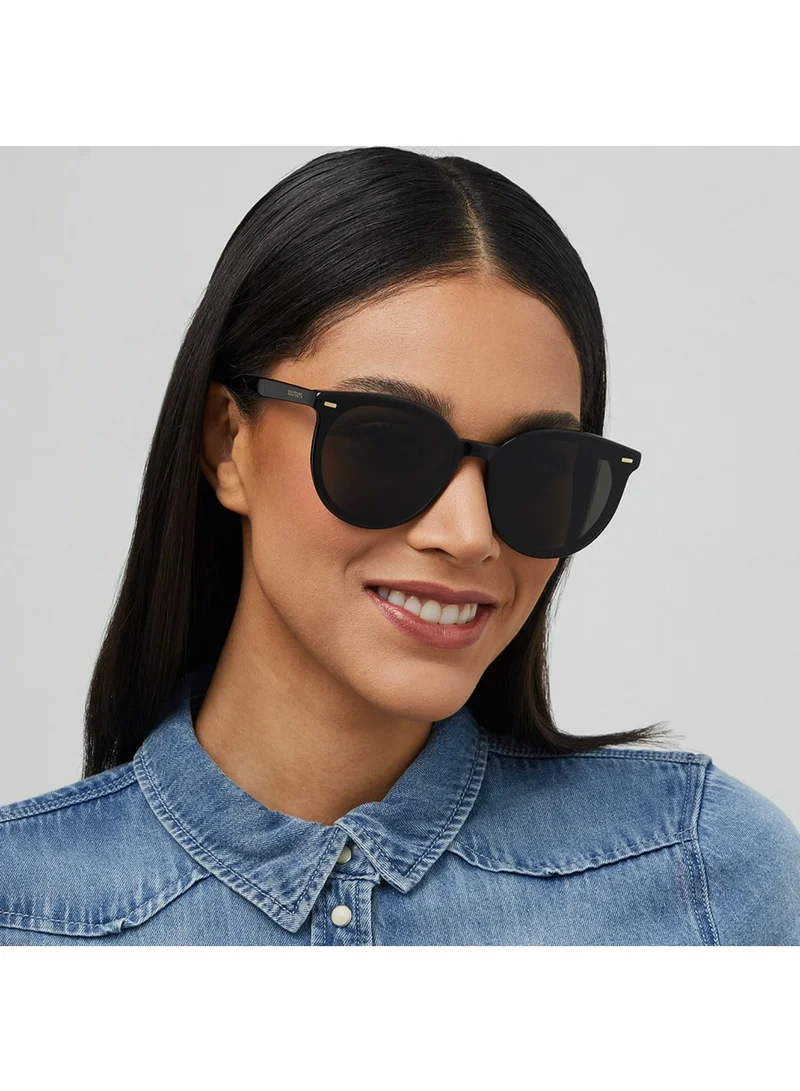 30 سندايز HERA Women Black Sunglasses - Frame Material: Acetate - Lens Color: Black- Frame Color: Black - Full Rim