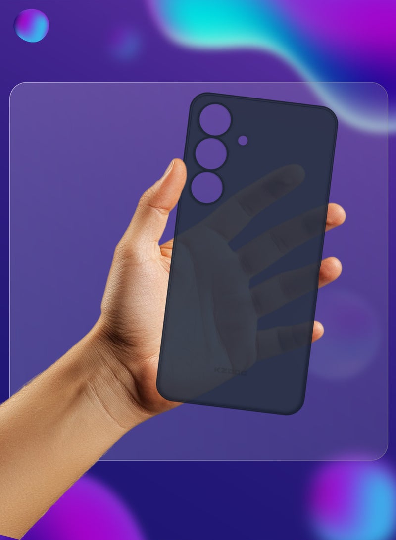 KZDOO حافظة لجهاز Galaxy S25 - حافظة Air Skin حماية كاملة من جميع الجوانب نحيفة للغاية بسماكة 0.3 مم ووزن خفيف 4 جرام - زرقاء - Image 4