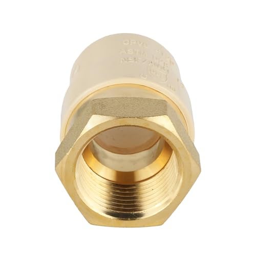 EFIELD Pack of 5 EFIELD 34CPVC X 34Female Thread NPT Transition CouplingBrass Adapter Pipe Fitting Female NPT x CPVCCPVC0525 - Image 3