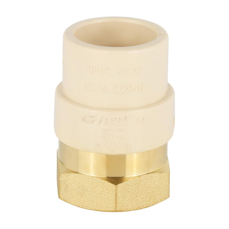 EFIELD Pack of 5 EFIELD 34CPVC X 34Female Thread NPT Transition CouplingBrass Adapter Pipe Fitting Female NPT x CPVCCPVC0525 - Image 2