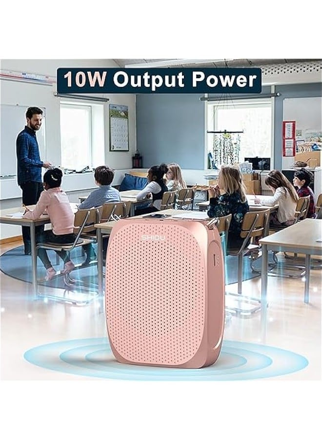 SHIDU Voice Amplifier Teachers,Megaphone Speaker Portable PA System with Microphone Headset(Work of 12hours) Supports MP3 Format Audio for Tour Guides Coaches Yoga Fitness Instructors - Image 5