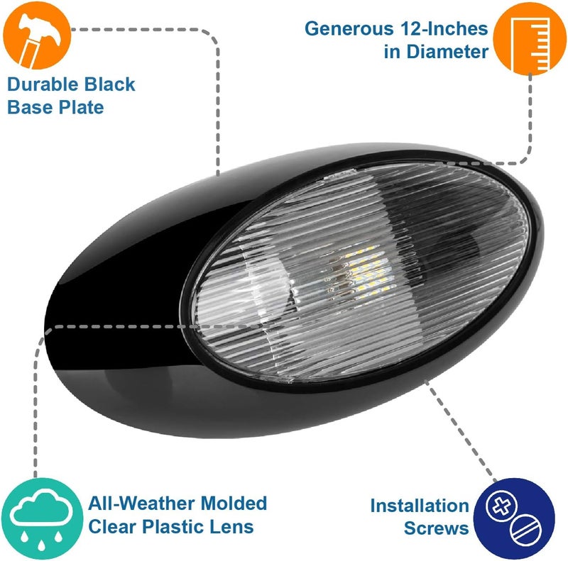 Lumitronics 12" LED Oval Scare/Porch Light - Image 2