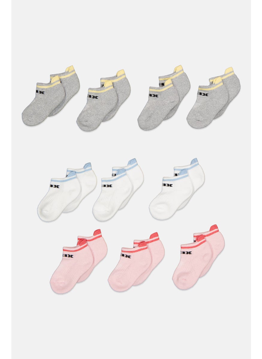 RBX Kids Girl 10 Pairs Ankle Sports Socks, Pink  - Image 1