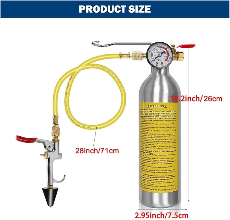 1Set Automotive Air Conditioning Duct Cleaner Cylinder Cooling System Maintenance Free Cleaning Tool - Image 4