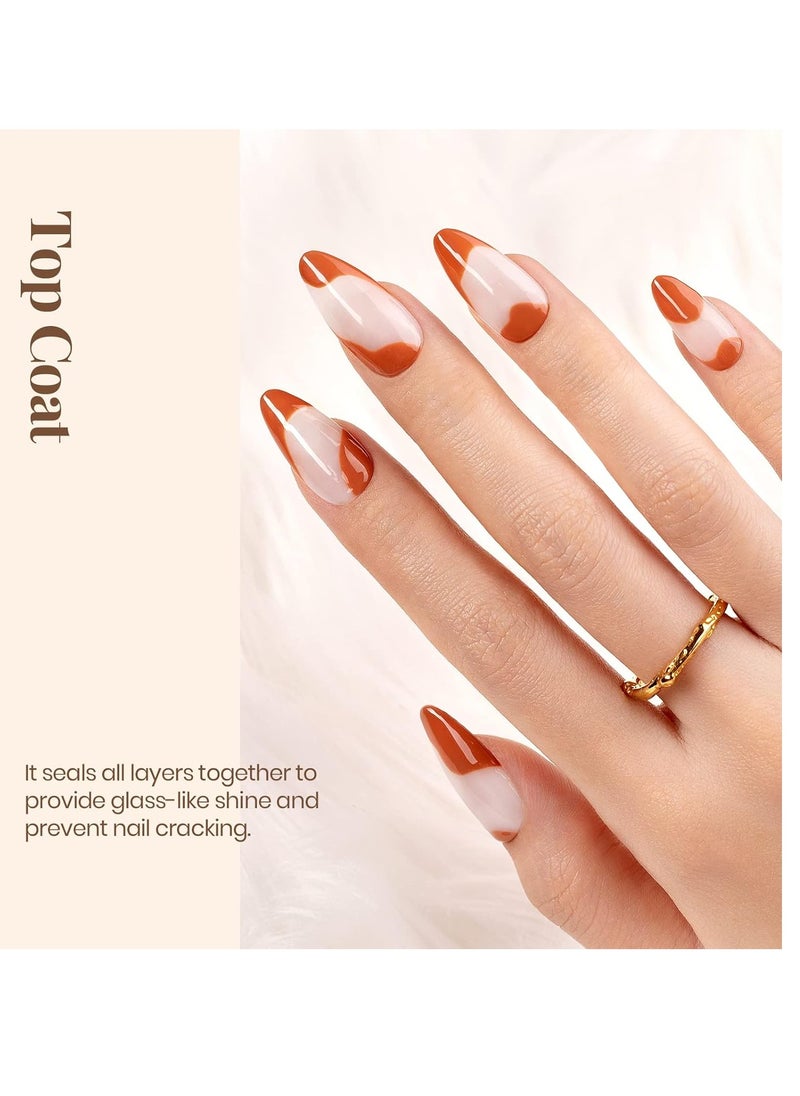 beetles Gel Polish beetles Gel Polish No Wipe Gel Top Coat - Clear Color Gel Shine Finish and Long Lasting, Soak Off Nail Lamp Gel, 15ml Gift for Girls  - Image 3