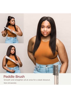 Shark Shark XSKHD4PBA FlexStyle Paddle Brush, Attachment for FlexStyle Blow Dryers, Hair Drying & Styling Tool, Hot Air Brush Straightening for Straight, Wavy, Curly, and Coily Hair, Stone  - Image 3