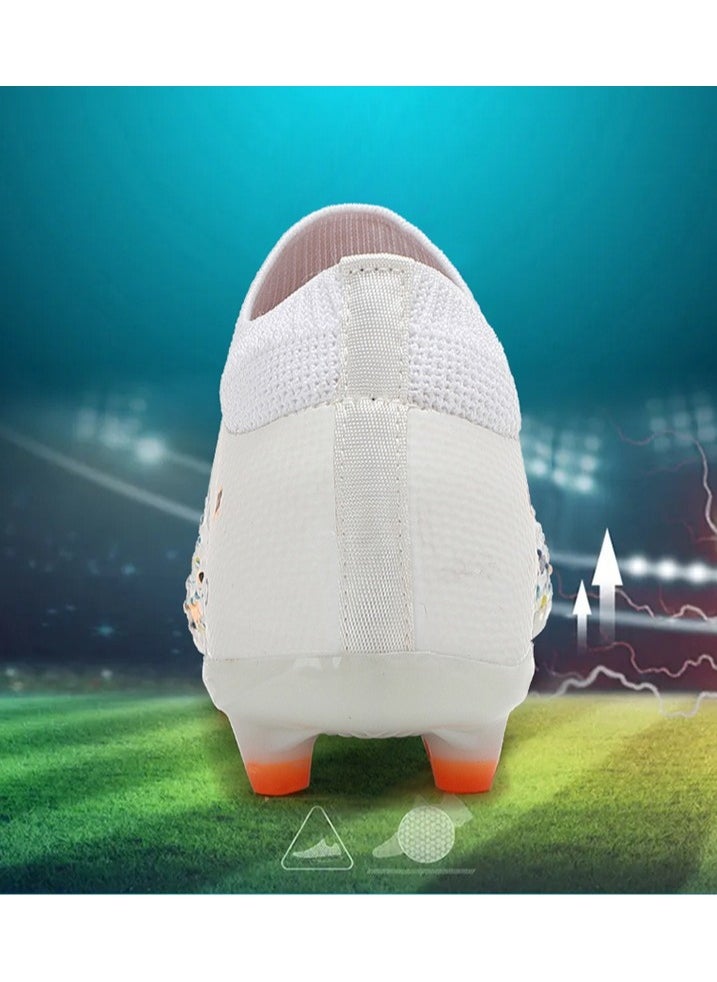 SKT Shiketro High-Top Seamless Flying Woven Shoes, Professional Grass Training Shoes, Lingdong Shock-Absorbing Breathable Shoes, Long-Spike And Broken-Spike Breathable And Non-Slip Outdoor Shoes For Men And Women,  - Image 3