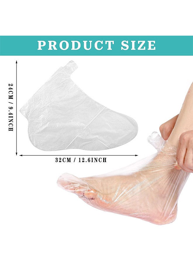 Depend 100PCS Paraffin Bath Liners Foot Clear Plastic Disposable Booties For Pedicure Hot Spa Wax Treatment Spa Pedicure Accessories Covers For Foot Spa Thera Bath Wax Harmless  - Image 3