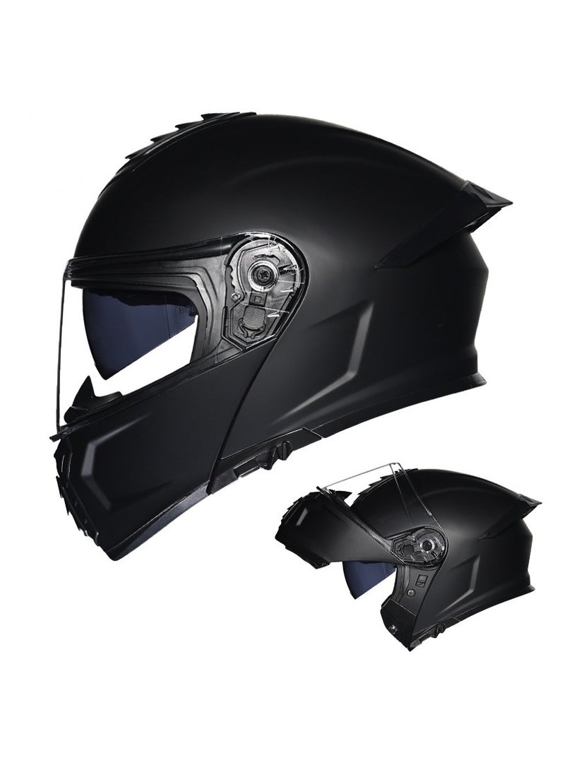 ORZ New Double Mirror Helmet Semi Full Cover Four Seasons Motorcycle Helmet  - Image 1