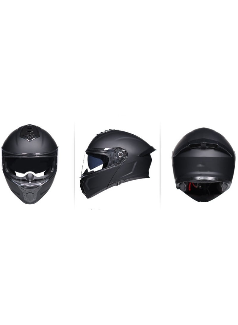ORZ New Double Mirror Helmet Semi Full Cover Four Seasons Motorcycle Helmet  - Image 2