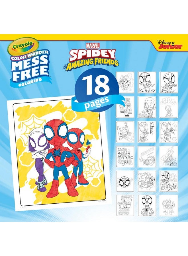 Crayola Spiderman Color Wonder Coloring Set, 18 Spiderman Mess Free Coloring Pages for Toddlers, Spiderman Toys, Gifts for Kids - Image 4