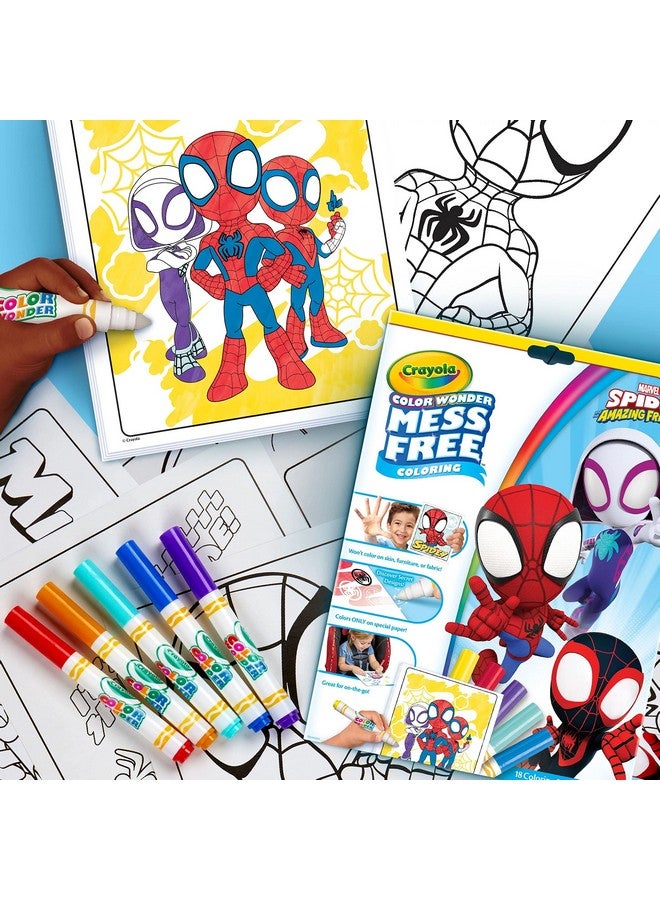 Crayola Spiderman Color Wonder Coloring Set, 18 Spiderman Mess Free Coloring Pages for Toddlers, Spiderman Toys, Gifts for Kids - Image 3