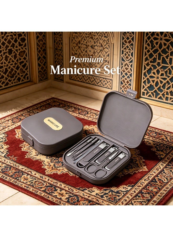 MANICURE مجموعة قص الأظافر المحمولة الجديدة المضادة للرذاذ 8 قطع - Image 3