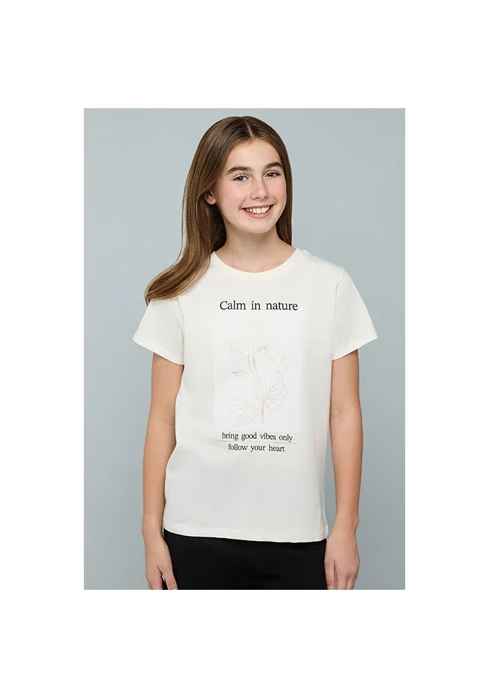 R&b Printed T-Shirt with Crew Neck and Short Sleeves