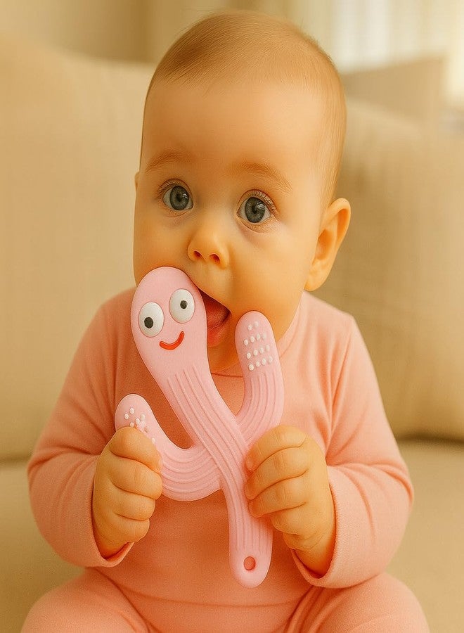 DTR Creation Cactus Baby Teether Toy ? Pink BPA-Free Silicone Teething Toy for Infants & Toddlers | Soft & Safe Gum Soother Chew| 100% Food-Grade Material - Image 2