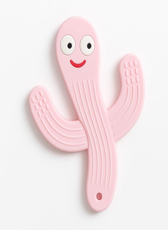 DTR Creation Cactus Baby Teether Toy ? Pink BPA-Free Silicone Teething Toy for Infants & Toddlers | Soft & Safe Gum Soother Chew| 100% Food-Grade Material - Image 5