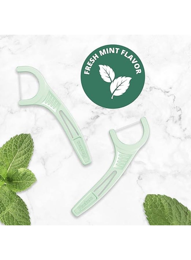 Plackers Micro Mint Dental Flossers, Travel Pack, Perfect Travel Size, Easy Storage, Dental Care On-The-Go, Fresh Mint Flavor, 12 Count - Image 1