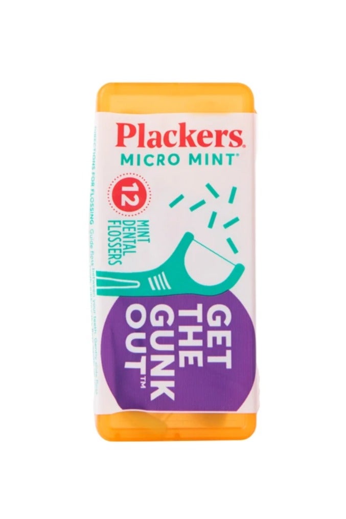 Plackers Micro Mint Dental Flossers, Travel Pack, Perfect Travel Size, Easy Storage, Dental Care On-The-Go, Fresh Mint Flavor, 12 Count - Image 2