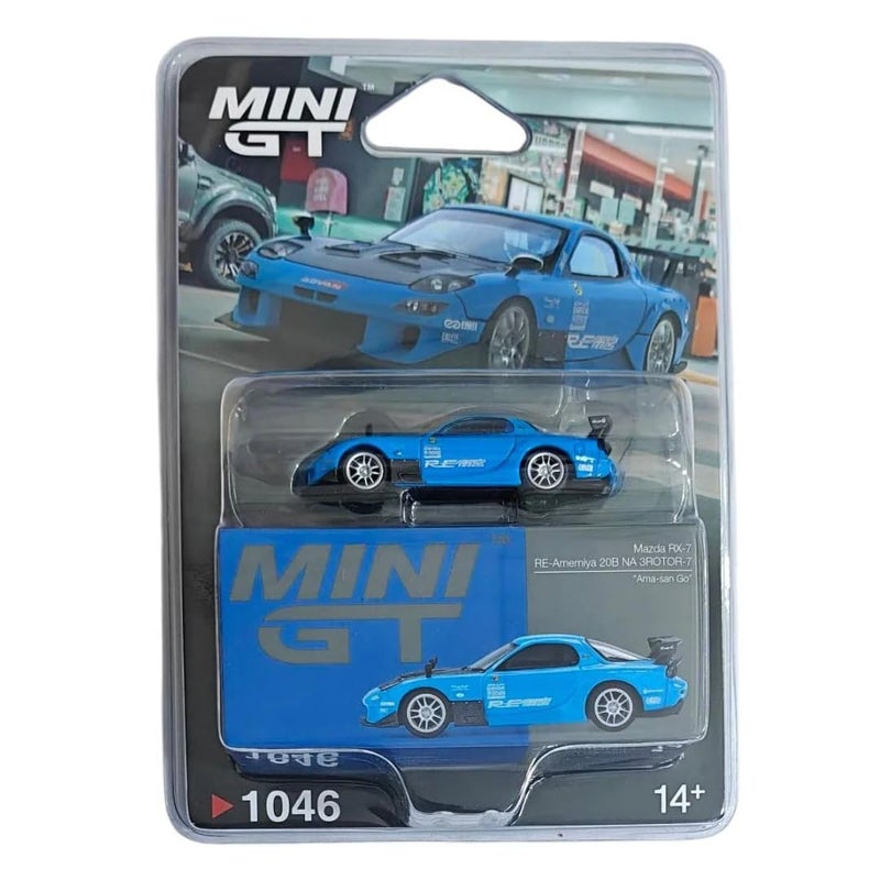 MINI GT MGT01046-BL 1/64 Mazda RX-7 RE Amemiya 20B NA 3ROTOR-7 Amemiya (Right Handle) Finished Product - Image 5