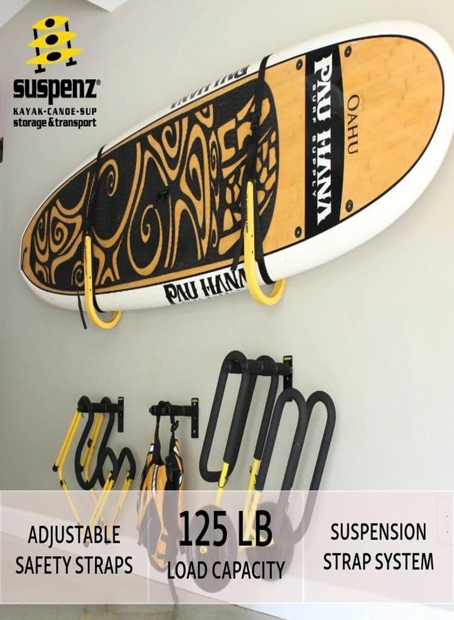 Suspenz SUP Storage Rack, Stand Up Paddle Board and Surfboard Rack with Safety Straps - Image 2