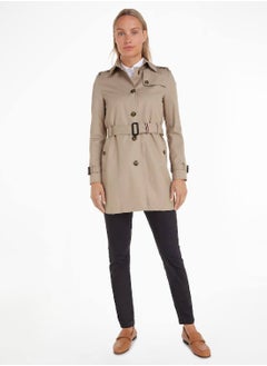 TOMMY HILFIGER Women's Trench Coat - Cotton, Beige  - Image 1