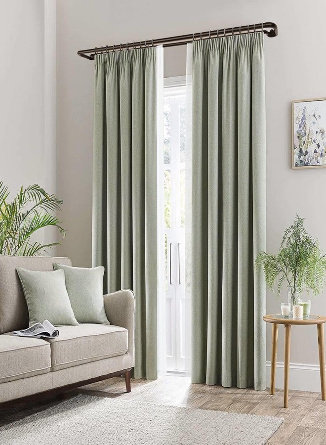 HOTOZON Double Curtain Rods 32 to 58 Inches, HOTOZON Blackout Double Curtain Rods for Windows 20 to 54 Inches (1.6-4.5 ft), 6/8 Inches Wrap Around Room Darkening Telescoping Drapery Rod, Bronze - Image 2