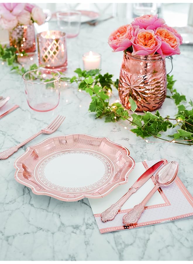Talking Tables Party Porcelain Rose Gold Napkin - Image 2