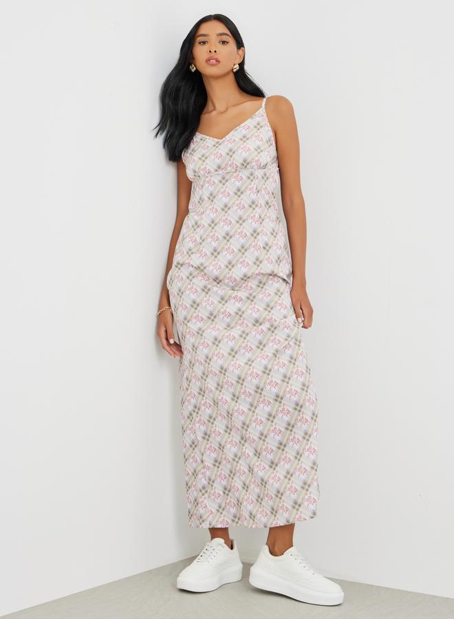Take Two All-Over Print Strappy A-Line Maxi Dress - Image 2