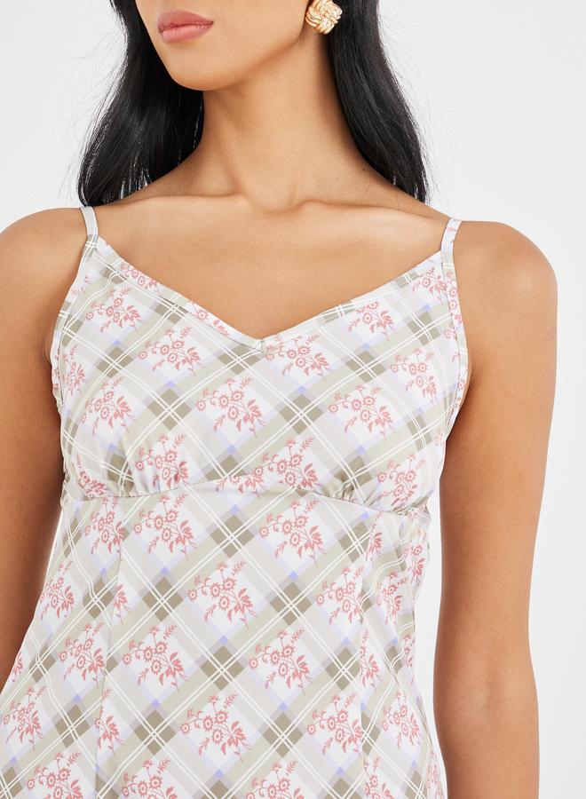 Take Two All-Over Print Strappy A-Line Maxi Dress - Image 4