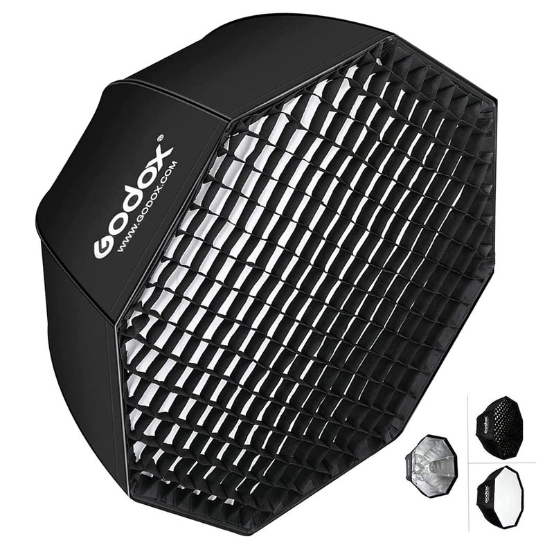 Godox SB-GUE80 80cm / 32 Inch Portable Octagon Honeycomb Grid Umbrella Speedlite Softbox with Bowens Mount - Image 1