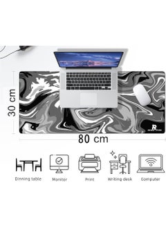 Rock Pow Large Gaming Mouse Pad Anti-Skid Mousepad Large Keyboard Mouse Pad Desk Mat with Stitched Edges (800 * 300 * 3mm)  - Image 5
