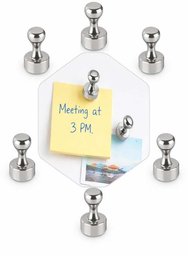 QERINKLE Fridge Magnetic Push Pins, for Whiteboard, Neodymium Magnet Pins, Magnetic Thumb Tacks, Whiteboard Magnets, Strong Magnets,Office Magnets (6) - Image 1