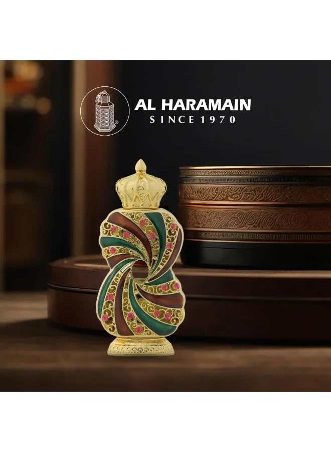 الحرمين عطر الحرمين تناسق زيت عطري 12 مل | عطر مركز خالٍ من الكحول للجنسين | رائحة تدوم طويلاً